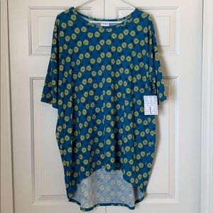 NWT ♦️ LuLaRoe Irma ♦️ Tunic Green Gold Large
